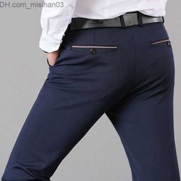Men's Pants 2022 suit pants Fashion elegant men's dress pants Solid straight men's slim formal men's Leggings Black Z230801