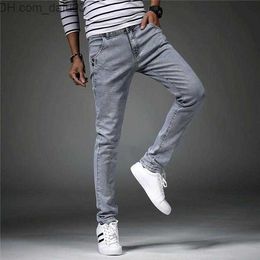 Men's Jeans Men's Jeans Men Pants Korean Style Grey Mens Skinny Man Slim Fit Stretch Trousers Men's Denim Casual MaleMen's Z230801