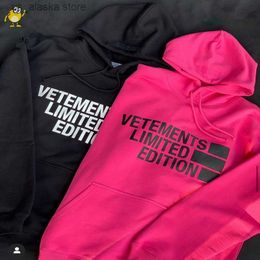 Men's Hoodies Sweatshirts Vetements Hooded Hoodies Casual Clothing Couple VTM Letter Printing Oversized Autumn Winter Men Woman VTM Pullover Sweatshirts T230731