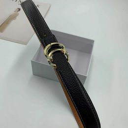 High-quality Women Leather Belt Classic Vintage Gold Silver Buckle Mens Casual Womens Business Jeans Belts Width 2.5cm Luxury Designer Belt