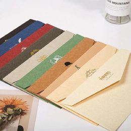 Gift Wrap 20pcs/lot 22 11cm Colours Kraft Paper Envelopes Vintage European Style Envelope For Wedding Invitation Business Card