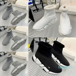 2023-Womens winter knit socks Sneakers Warm soft comfortable Simplicity classics MEN sports shoes designer black classics brand couple socks shoes