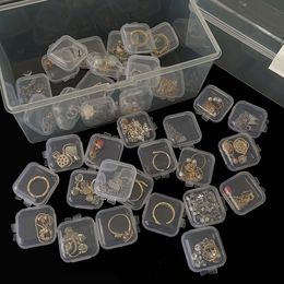 Jewellery Boxes 424pcs Mini Plastic Storage Containers Box Portable Pill Medicine Holder Organiser Packaging for Earrings Rings 230801