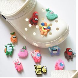 Shoe Parts Accessories Cartoon Pvc Charms Shose Clog Jibz Fit Wristband Buttons Gardenshoe Decorations Buckle Gift Drop Deli Series Randomly