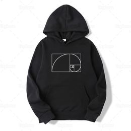 Mens Hoodies Sweatshirts Golden Ratio Fibonacci Print Hoodie Funny Design Science Math Engineering Sweatershirt 230731