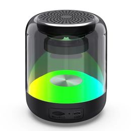 S02 Portable Mini Wireless BT Speaker USB Stereo Sound Music Boomboxes Transparent Fashion Plastic Enceinte Speakers