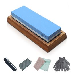 Sharpeners Professional Knife Sharpener Whetstone Sharpening Stones Grinding Stone Water Kitchen Grit 240 600 1000 3000 Doublesided 230731