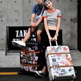 Suitcases 20 24 26 29 Inch Rolling Lage Suitcase Boarding Case Women Tourism Carry On Trolley Universal Wheels 47