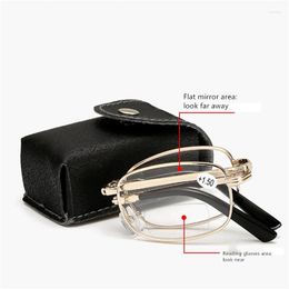 Sunglasses Folding Bifocal Reading Glasses Man Alloy Full Frame Progressive Multifocal Clear Readers Presbyopia Eyeglasses