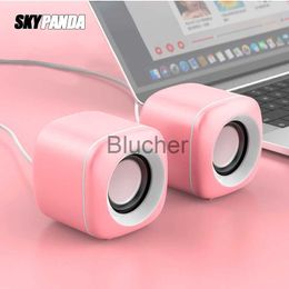 Computer Speakers USB Wired Computer Speakers Pink Green Bass Mini Subwoofer Speaker for Laptop Desktop Phone Loudspeaker x0801