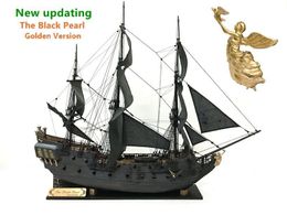 Vehicle Toys ZHL The black Pearl Golden version wood model ship kit 31 inch Include Detailed English manuals 230731