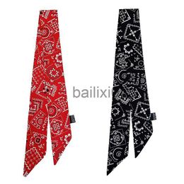 Scarves Designer scarf brand personality wild street hip-hop cashew nuts men and women turban neck scarf lady tie bag ribbon headband M J230801