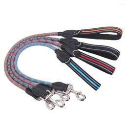 Dog Collars Leash Rope Outdoor Traction Large Pet Leashes With Handle Walking Explosion-proof Chain Accessories