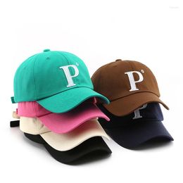 Ball Caps 2023 Spring Style Baseball Men's Women's Outdoor Sports Sun Visor Hat Letter P Embroidered Cotton Trucker Cap