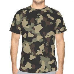 Men's T Shirts TShirts Camouflage 3D Printed Breathable Retro Short-Sleeved Polyester Harajuku O-Neck Tops Streetwear