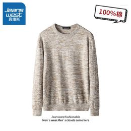 Men's Sweaters Cashmere Cotton Classic O-Neck Pullover Men Sweater 2023 Autumn Winter Daily Warm Basic Knitted Jumper Knitwear Pull Homme