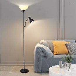 Floor Lamps Modern Minimalist Dual Head Lamp Living Room Sofa Reading Eye Protection Study Bedroom Bedside Vertical