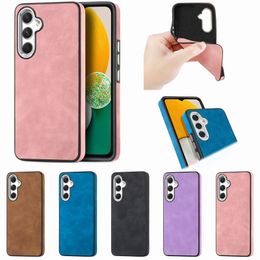 PU Leather Soft Cover Shell for Samsung Galaxy A33 A23 A22 A21S A14 A13 A04e 5G A04s A12 A04 Plating Button Silky Phone Case