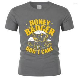 Men's T Shirts Cotton Tshirt For Boys Fashion Brand Shirt Mens Loose Male Tee-shirt Neu Honey Badger Dont Care Black Logo T-Shirt