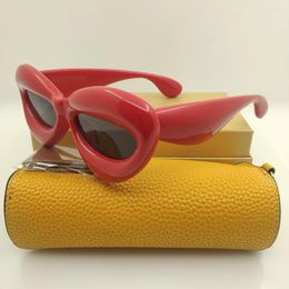 Sunglasses Aesthetic Thick Heavy Shape Of Lips Acetate Black For Women Fashion Brand Designer Futuristic Cool Sun Glasses