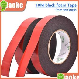 Other Home Appliances 10M Black Foam Tape Strong Bond Double 1/2Pcs Waterproof Double-Sided Adhesive Wide For Mounting Fixing Pad St Dhm5C