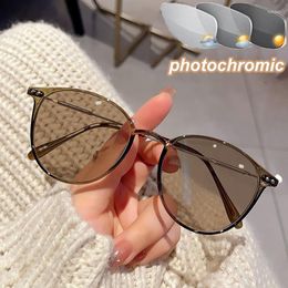 Sunglasses Luxury Pochromic Myopia Glasses Unisex Men Women Near Sight Sun Shades Eyeglasses Lenses With Diopters Outdoor