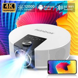 Other Electronics ISINBOX Portable Projector 4K Q10 5G WIFI Android 9 0 Bluetooth Home Theater Cinema 1080P Native LED Movie Video 230731