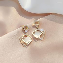 Dangle Earrings Austyn Arrival Trendy Acrylic Geometric Square Drop For Women Elegant Fashion Water Crystal Pendant Jewelry