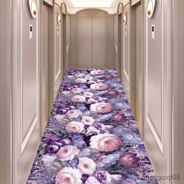 Carpets Geometric Living Room Carpet Long Corridor Hallway Rug Crystal Velvet Anti-slip Indoor Doormat Balcony Bedroom Kitchen Area Rug R230801