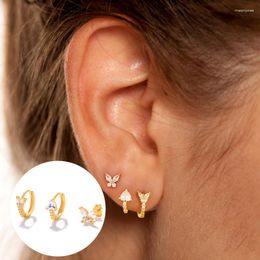 Hoop Earrings 925 Silver Horse Eye Diamond Butterfly Light Luxury High-end Romantic Hip-hop For Women Wedding Banquet Set Jewelry INS