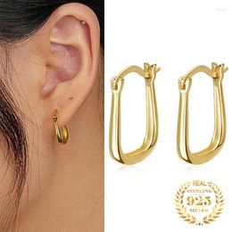 Hoop Earrings Sterling Silver 925 3D Hoops Fashion Jewellery For Women Cute Geometric Small Circle Drop Party Gift