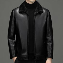 Men's Leather Jackets Top Quality Casual Fashion Leather Clothes Men Pu Hooded Thick Young Coats Jacket Autumn and Winter Outerwear