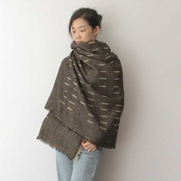 Scarves new arrival imitated cashmere scarf women geometric segment acrylic wool shawl wraps winter thick warm blanket scarf brand Y23