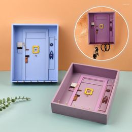 Hooks Friends Key Holder Monica's Door Wooden Storage Rack Purple Hanger Home Decoration Porch Wall Hanging Organizer