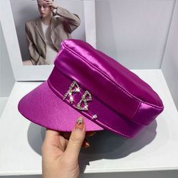 Berets Brand Designer Winter Hats Women Diamond Letter Stain sboy Cap Baker Boy Hat Visor 230801