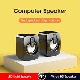 Computer Speakers LED Mini Computer Speaker USB Wired Speakers Universal Stereo Sound Surround Loudspeaker For PC Laptop Notebook x0801