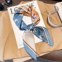 Scarves 70*70 cm Lady Silk Scarf New Designer Irregular Rendering Style Headscarf Women Fashion Square Pareo Wrap Luxury Foulard J230801