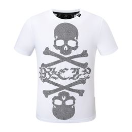 Phillip Plain Men designer PP Skull Diamond t shirt Short sleeve Dollar Brown bear Brand tee O-Neck high Quality Skulls TShirt tees tops PP2145