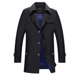 Men's Trench Coats 2023 Autumn Jacket Casual Slim Fit Simple Versatile Fashion Personality Coat Windbreaker