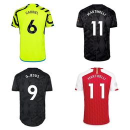 2023 24 SAKA WHITE Mens Soccer Jerseys 22 23 PEPE TIERNEY GABRIEL ODEGAARD SMITH ROWE MARTINELLI MARQUINHOS G. JESUS Home Away 3rd Joint Edition Jersey Sport Set