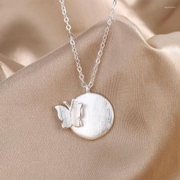 Chains FoYuan Silver Colour Simple And Fashionable Ethnic Style Butterfly Necklace Women's Foreign Trade Features Jewellery