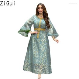 Ethnic Clothing Zigui Dubai Dresses Luxury Arabic Robe Prom Belt Long Sleeve Feather Green Evening Dress