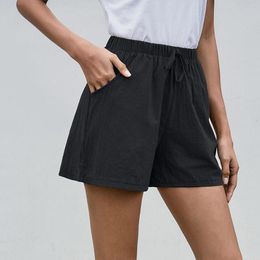 Women's Shorts Summer For Women 2023 High Waist Cotton Beach Loose Wide Leg Short Trousers Female Ladies