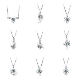 New Arrival Pendant Necklace 12 Constellation 925 Sterling Silver One Ct Moissanite Women's Collar Chain Fine Jewellery for Female's