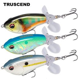 Baits Lures TRUSCEND Topwater Fishing with BKK Hooks Pencil Plopper for Bass Catfish Pike Perch Freshwater or Saltwater 230801