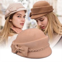 Wide Brim Hats Bucket 100 wool beret winter beret felt Floral Women Felt French Beret Beanie fedora hat Winter Flower 230801