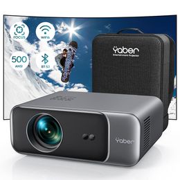 Other Electronics YABER Pro V9 WiFi Bluetooth Video Projector 500 ANSI with 6 and Autofocus 6D Keystone Native 1080P 4K Supported 230731