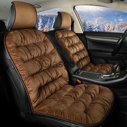 Car Seats Flocking Car Seat Cover Front Car Plush Seat Cushion Comfortable Protection Pad Mat Winter Warm Auto Chair Cover Mat Accessories x0801