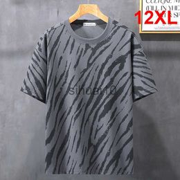 Men's T-Shirts Plus Size 10XL 12XL T-shirt Men Summer Short Sleeve T Shirt Zebra Stripes Tops Tees Male Big Size 12XL Tshirts J230731