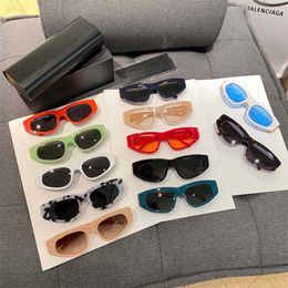 2023 New luxury designer Family B's new plate cat's eye Sunglasses Men's and women's trendy ins Internet celebrity sunglasses BB0095